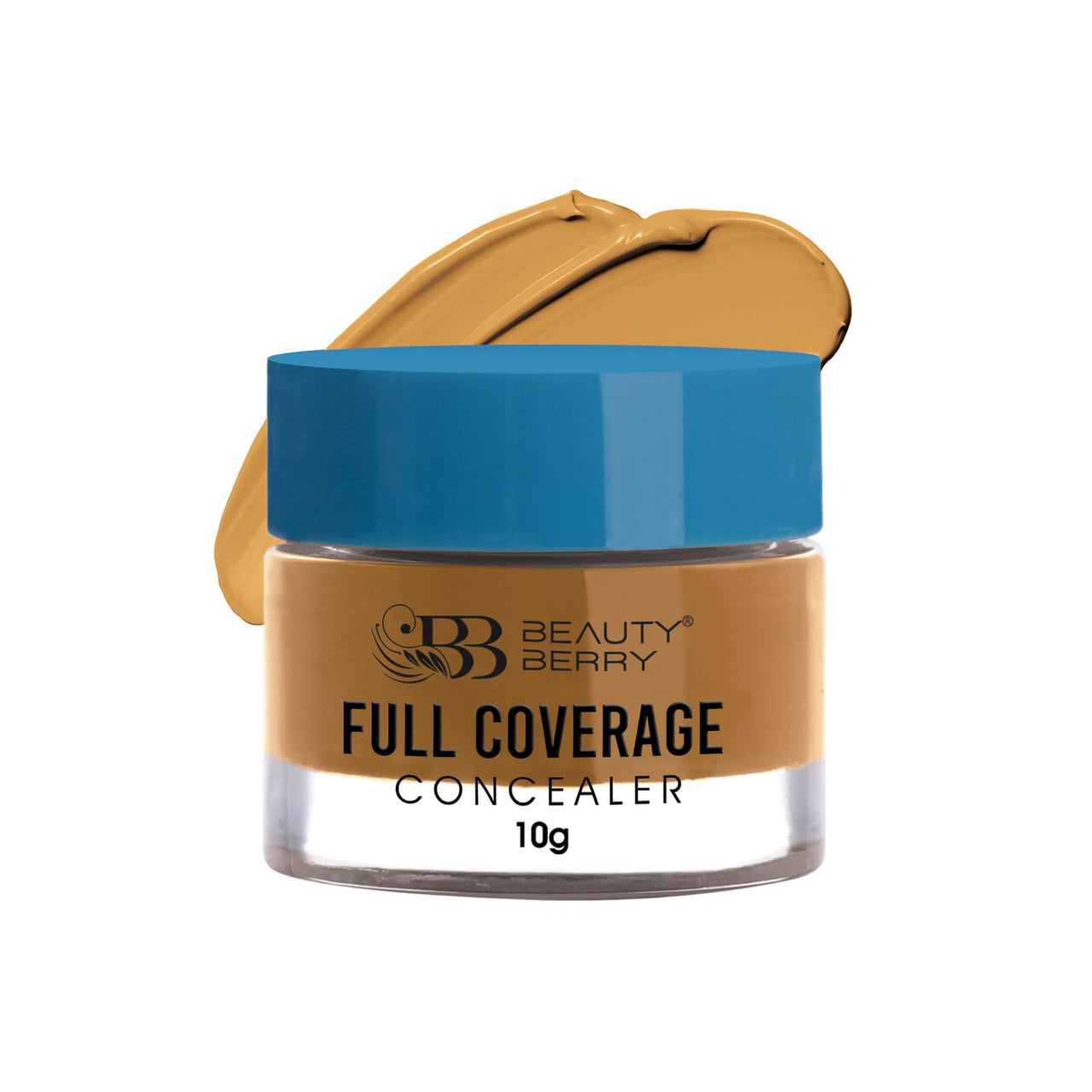 Beauty Berry Full Coverage Concealer - Contour, 10g | Easy to Blend, Ultra Lightweight & Long Lasting Concealer | Creamy Texture, Highly Pigmented, Waterproof Concealer for Face Makeup