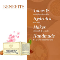 Khadi Natural Herbal Soap Gift Set | Handcrafted Essential Oil Soaps | Pure & Natural | Refreshing & Gentle Cleansing | Provides Naturally Glowing Skin- (Pack of 10)