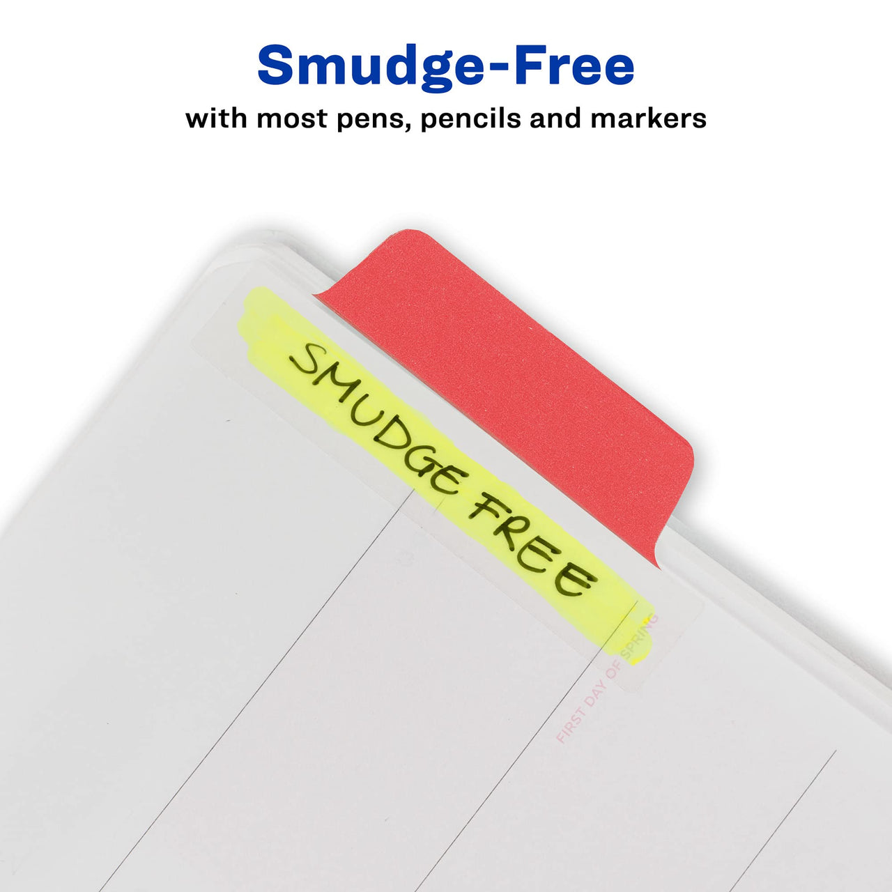 Avery Margin Ultra Tabs, 2.5" x 1", 2-Side Writable, Assorted Colors, 48 Repositionable Page Tabs (74866) 48 tabs
