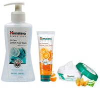 Himalaya Oil Clear Lemon Face Wash, 200ml & Himalaya Tan Removal Orange Face Wash, 100ml & Himalaya Nourishing Skin Cream, 200ml