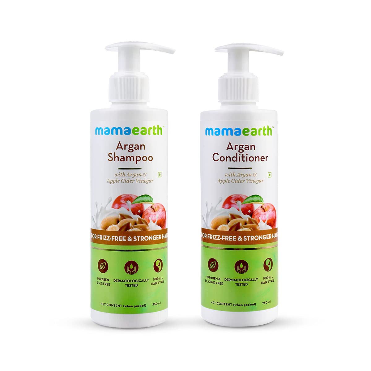 Mamaearth Argan Shampoo - 250 ml + Argan Conditioner - 250ml