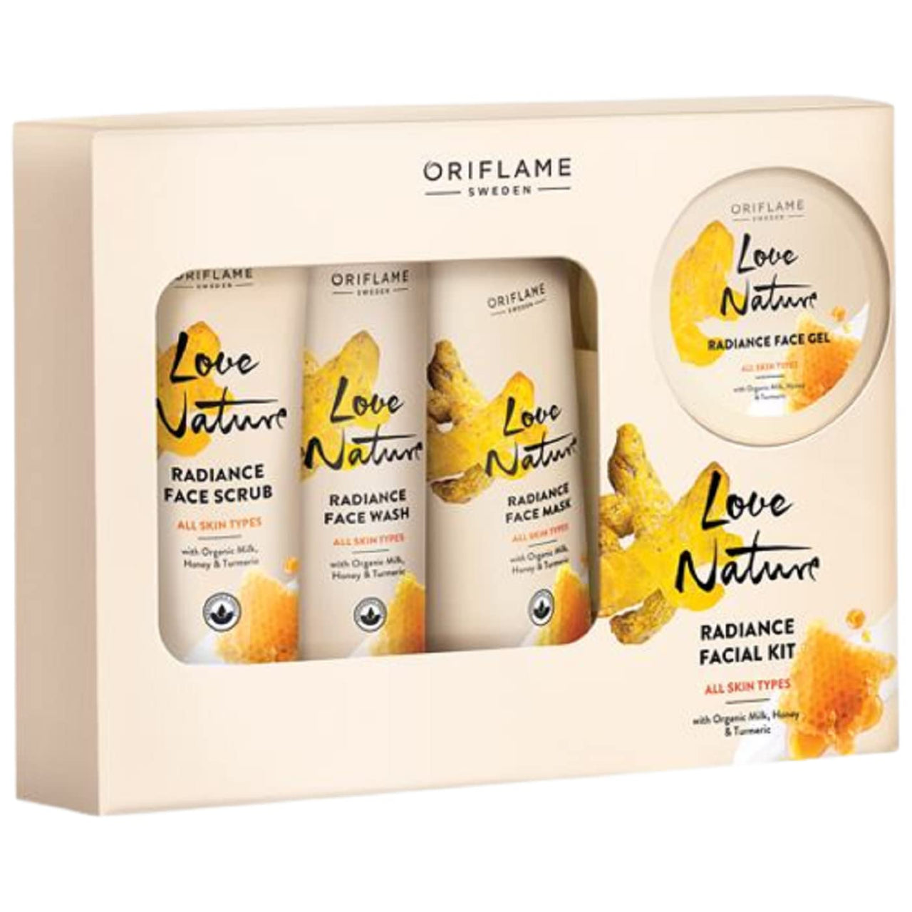 Oriflame Radiance Facial Kit with Organic Milk, Honey and Turmeric 450 ml
