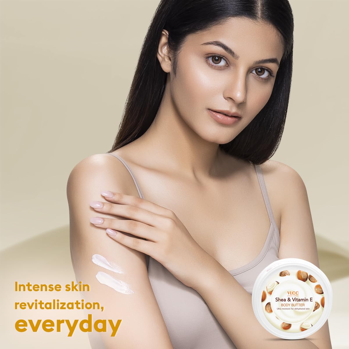 VLCC Shea & Vitamin E Body Butter - 200g | With Shea Butter, and Vitamin E and Antioxidants | Moisturizes Dehydrated Skin, Maintains Skin’s Oil Balance
