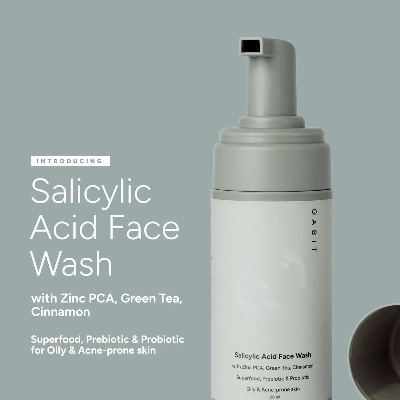 Gabit Oily Skin Essentials Kit for Oily & Acne Prone Skin | Salicylic Acid Face Wash, Salicylic & Green Tea Face Moisturizer | Reduces Breakouts, Open pores, Blackheads, Whiteheads| Women & Men, 150ml