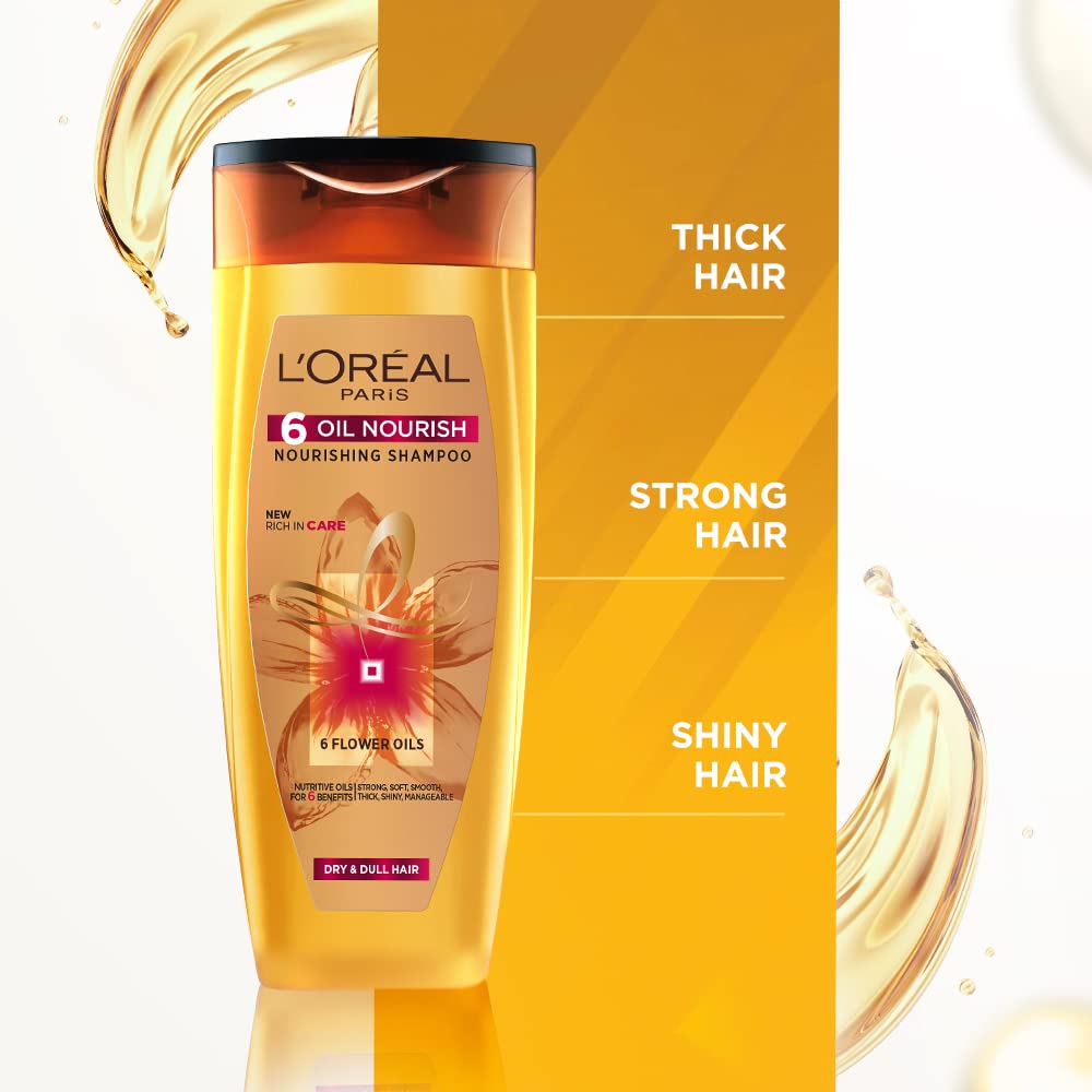 L'Oreal Paris 6 Oil Nourish Shampoo, 175ml (With 10% Extra)