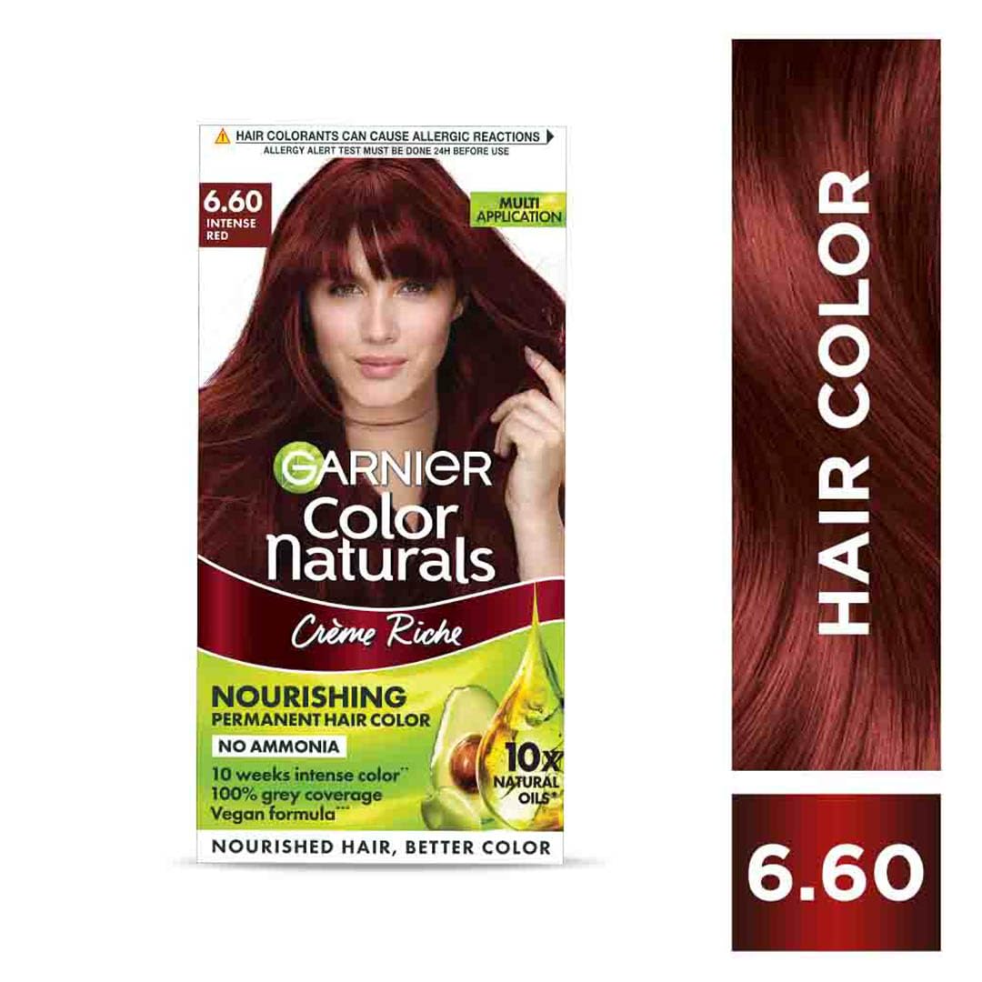 Garnier Color Naturals Crème hair color, Shade 6.60 Intense Red, 70ml + 60g