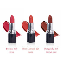 Barva Natural & Moisturising Lipsticks made using Pure Ghee, Kokum butter and Mineral Colours, 4.3g (Burgundy + Fuchsia + Rose Damask)
