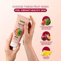 Twasa Watermelon & Passion Fruit Face Wash For Skin Barrier Repair, Hydrating & Brightening with Ceramide & Peptides | Anti-Ageing Face Wash For Glowing Skin | For Men & Women - 100 ml