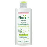 Simple Kind To Skin Micellar Cleansing Water 200 ml | Gently Removes Make-Up & Hydrates | For All Skin Types