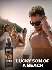 Beardo Max Sunscreen SPF 50 & PA+++ Spray for Men | Non-greasy Spray for Men | Easy Application of Sunscreen for Oily Skin | UVA UVB Protection | 50ml