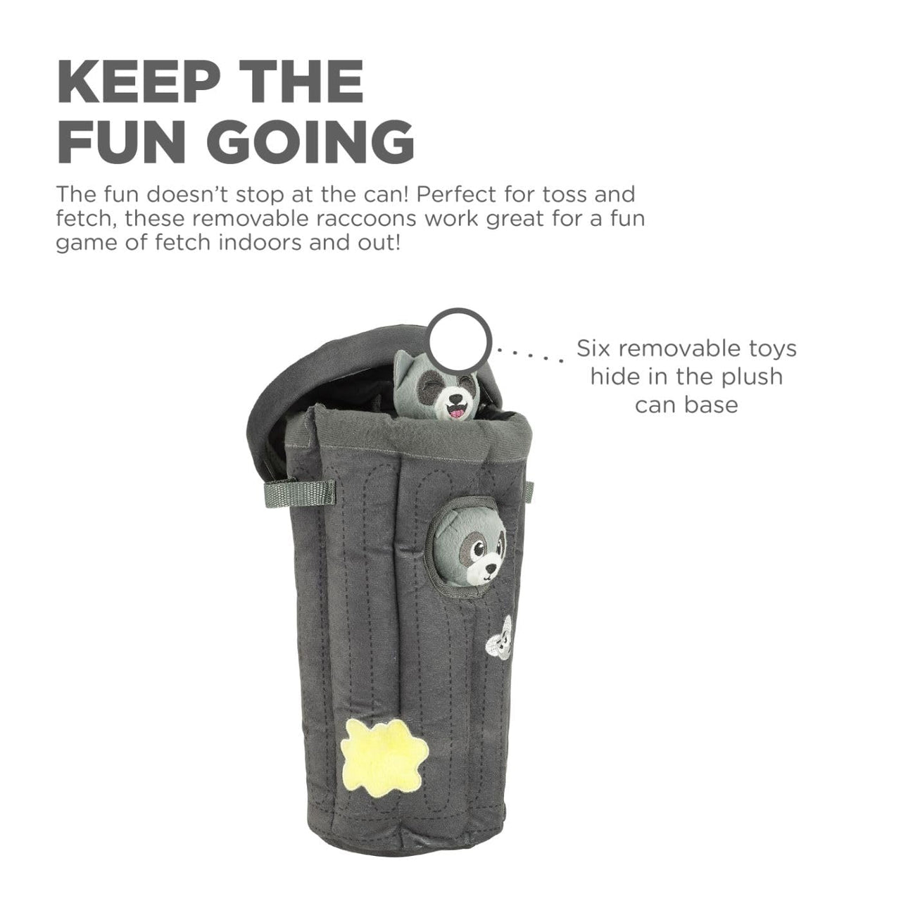 Outward Hound Hide A Raccoon Plush Dog Toy Puzzle