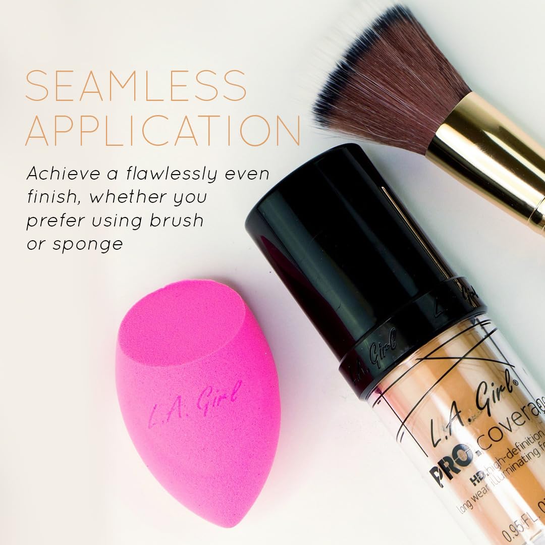 L.A Girl HD Pro Liquid Matte Foundation for Face Makeup - Nude Beige, Matte & Poreless Ultra Blendable Liquid, Full Coverage & Long Lasting Glow, Natural Finish Infallible, Vegan & Cruelty - 28ml