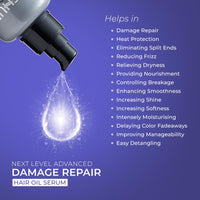 Trichup Pro Damage Repair Hair Oil Serum for Dry & Frizzy Hair 100 ml, Instant Smoothing, Control Breakage, Damage Protection, Reduce Split Ends & Scalp Irritation, Reduce Dryness, Nourishment, Unisex