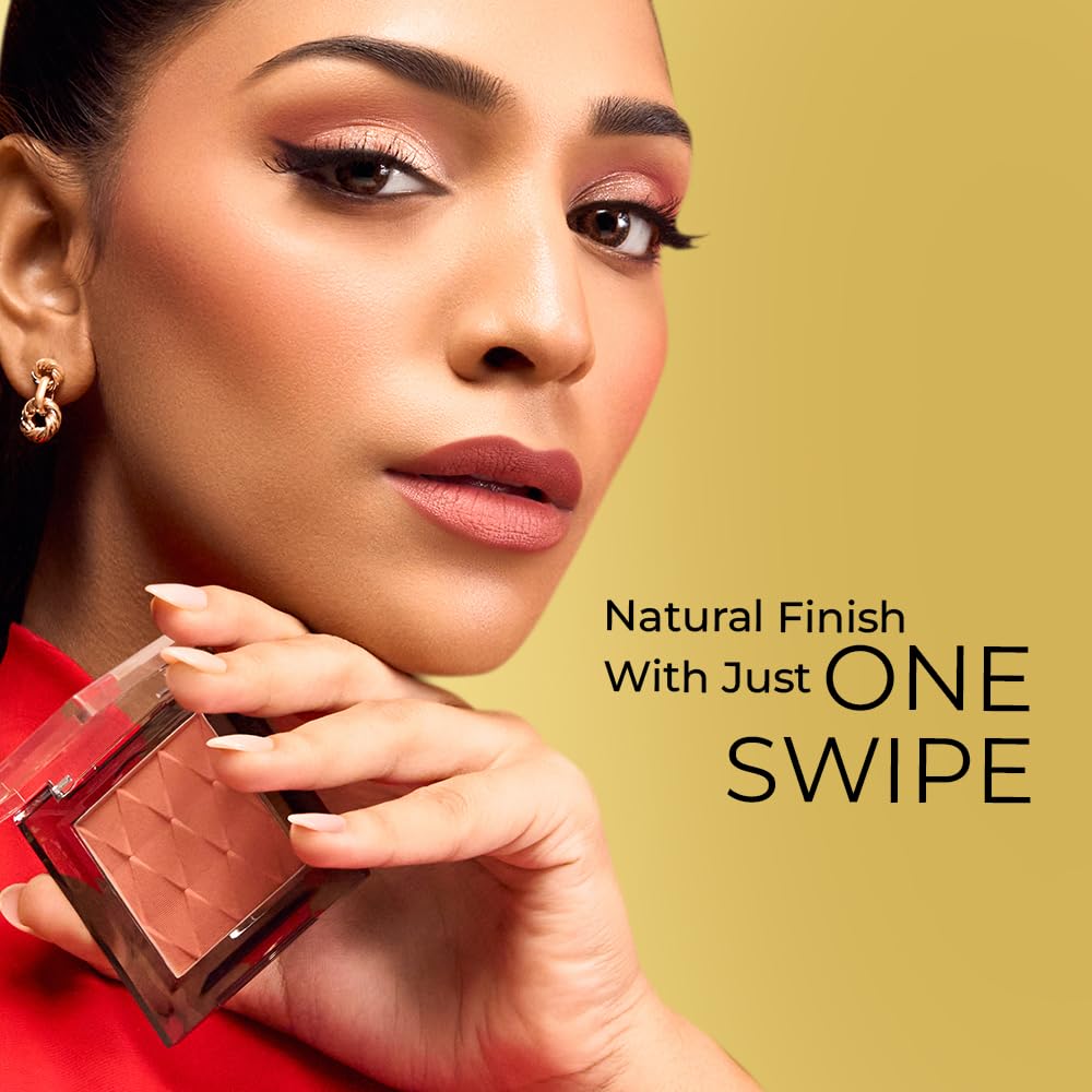 Daily Life Forever52 Sensational Chic Script Blush | Face Blusher for Face Makeup | Matte Finish, Highly Pigmented & Lightweight | Easy to Blend with Natural Finish (Crismon, 8g)