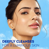 NIVEA Luminous Even Glow Face wash with an oil free formula, infused with AHA, Aloe vera, Guarana Extracts, Deeply cleanses, for Normal & Sensitive Skin, For Women & Men | 50ml