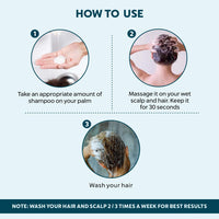 INDUS VALLEY Hair Fall Defense & Anti-Dandruff Shampoo Tear Free, Soap & Alkali Free PH 5.5, No Paraben & SLES/SLS - (200ml)