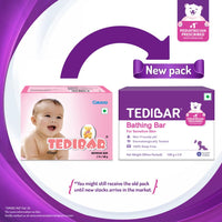 Tedibar Moisturising Baby Bathing Bar 100x2g (Pack of 1) 100% Soap Free No. 1* Pediatrician Prescribed Moisturising Bar - By Torrent Pharma