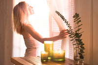 Chesapeake Bay Candle PT40886 Scented Candle, Awaken + Invigorate (Lemongrass Eucalyptus), Medium , Green, Home Décor AWKE/INVGRTE Medium Jar