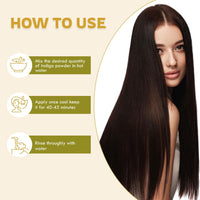 VEDAHARVEST Indigo Powder 120gm Natural Hair Dye | Chemical-Free & Plant-Based Black Hair Color