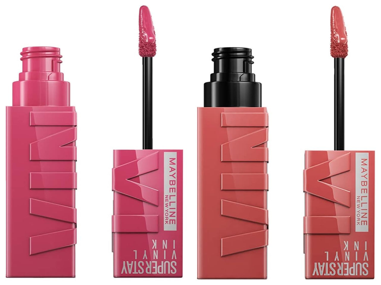 Maybelline Superstay Vinyl Ink Liquid Glossy Lipstick, High Shine That Lasts For 16 Hrs, Enriched With Vitamin E & Aloe, Shade Coy And Irresistible, 4.2G Each (Combo Pack)