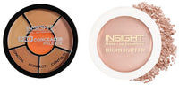 Insight Cosmetics Pro Concealer Palette (Concealer) & Insight Cosmetics Glitter Makeup Highlighter, 3.5 gm(06)