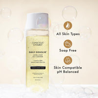 Conscious Chemist Cleanser | 130ml | Face Wash, Cleanser for Oily Skin, Makeup Remover, For Men & Women with SPF & Impurities For Soft & Glowing Skin, Natural Oil - Daily Dissolve (Pack of 2)
