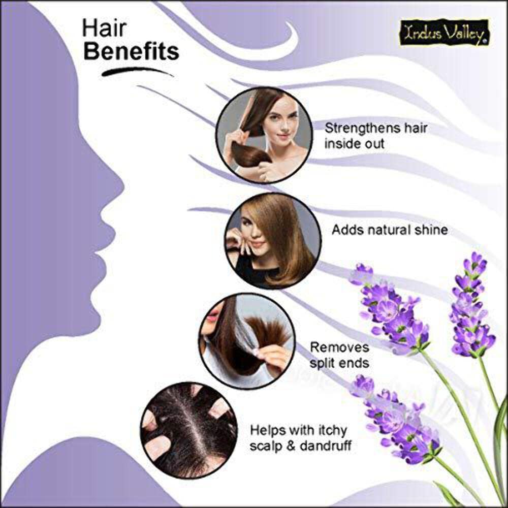 Indus Valley 100% Pure Natural & Organic, Undiluted Lavender Essential Oil with Dropper for Skin, Hair Care -15ml