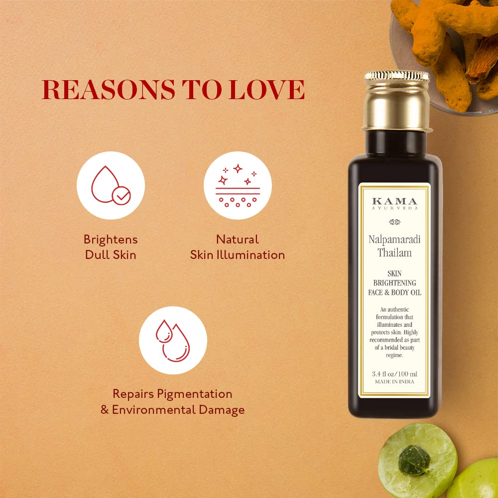Kama Ayurveda Nalpamaradi Skin Brightening Treatment Oil, 100ml