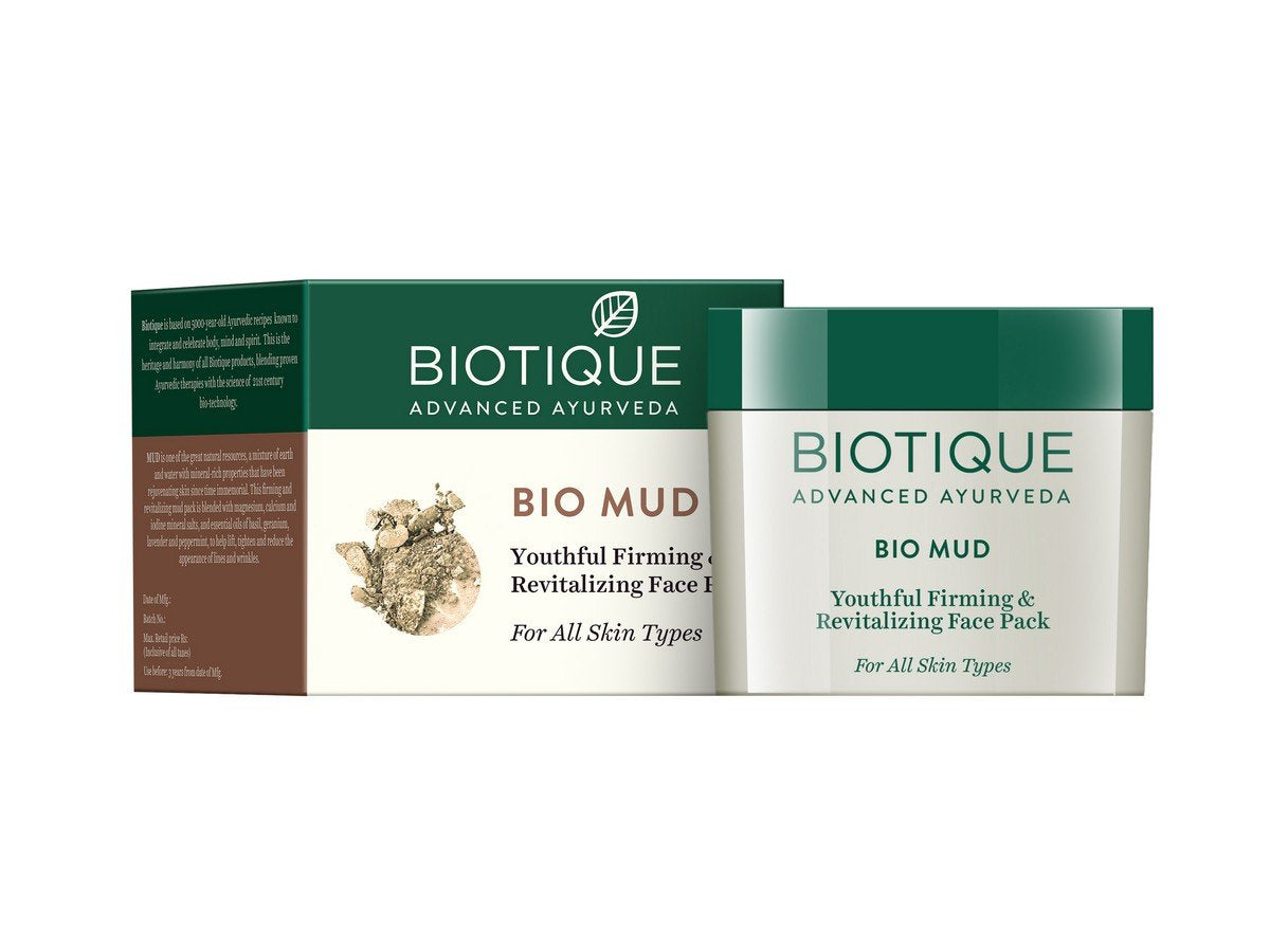 Biotique Bio Milk Protein Whitening & Rejuvenating Face Pack For All Skin Types, 50g & Bio Mud Youthful Firming & Revitalizing Face Pack For All Skin Types, 75g