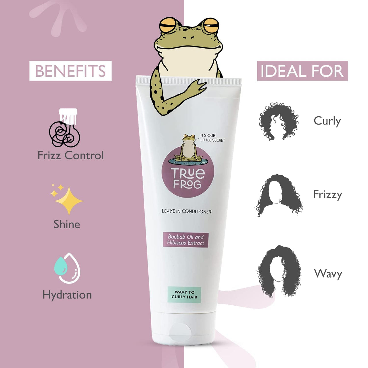 TRue FRoG Style And Define Duo, Leave-In Conditioner- 200G And Styling Gel For Curls - 150Ml For Frizz Free And Humidity Proof Curls Fro Curly (Combo Pack Of 2), Citrus, 200 Millilitre