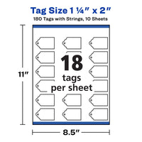 Avery Printable Blank Scallop Gift Tags with Sure Feed, 2