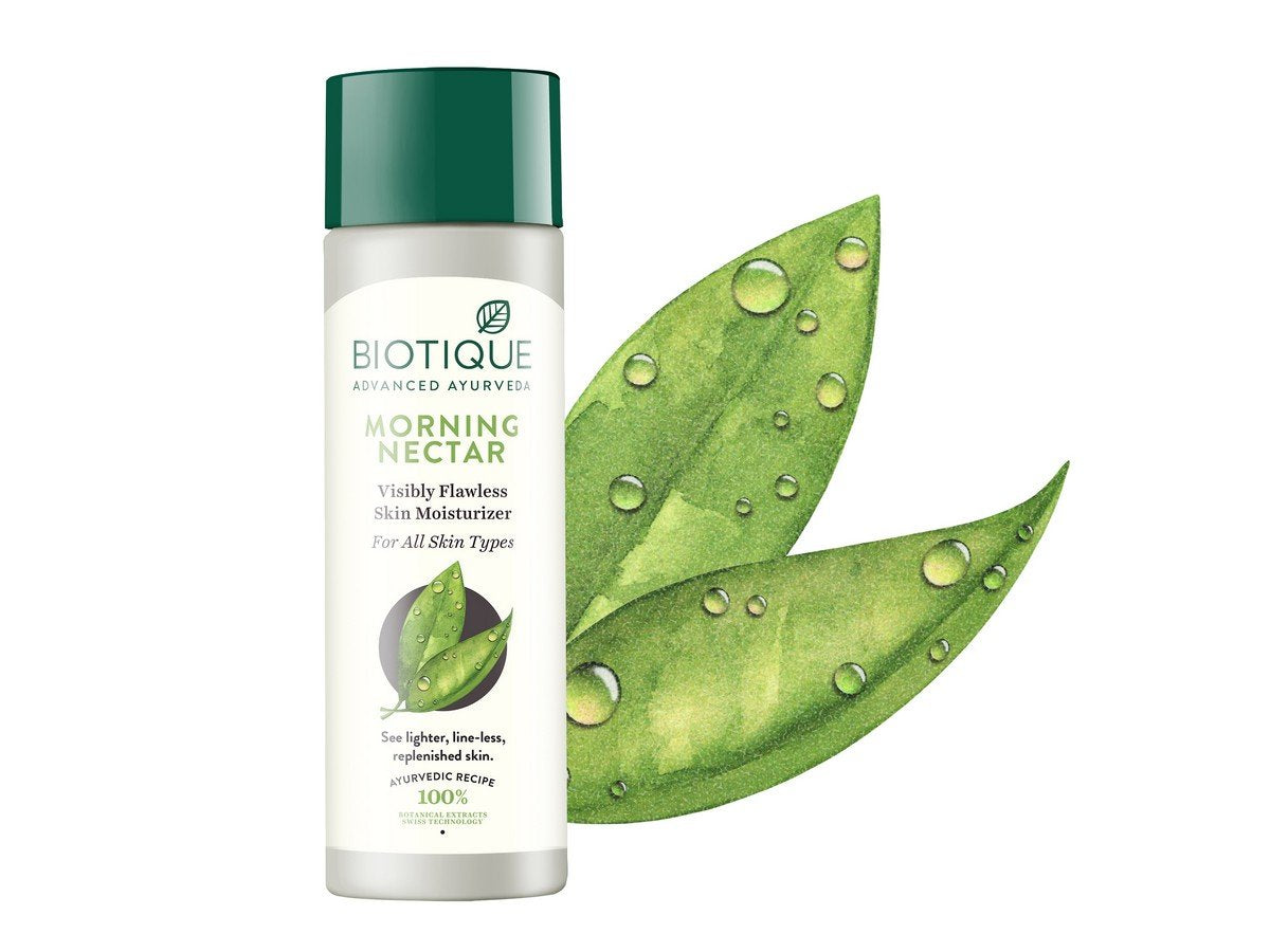Biotique Bio Honey Water Clarifying Toner, 120ml & Biotique Bio Morning Nectar Visibly Flawless Skin Moisturizer, 120ml