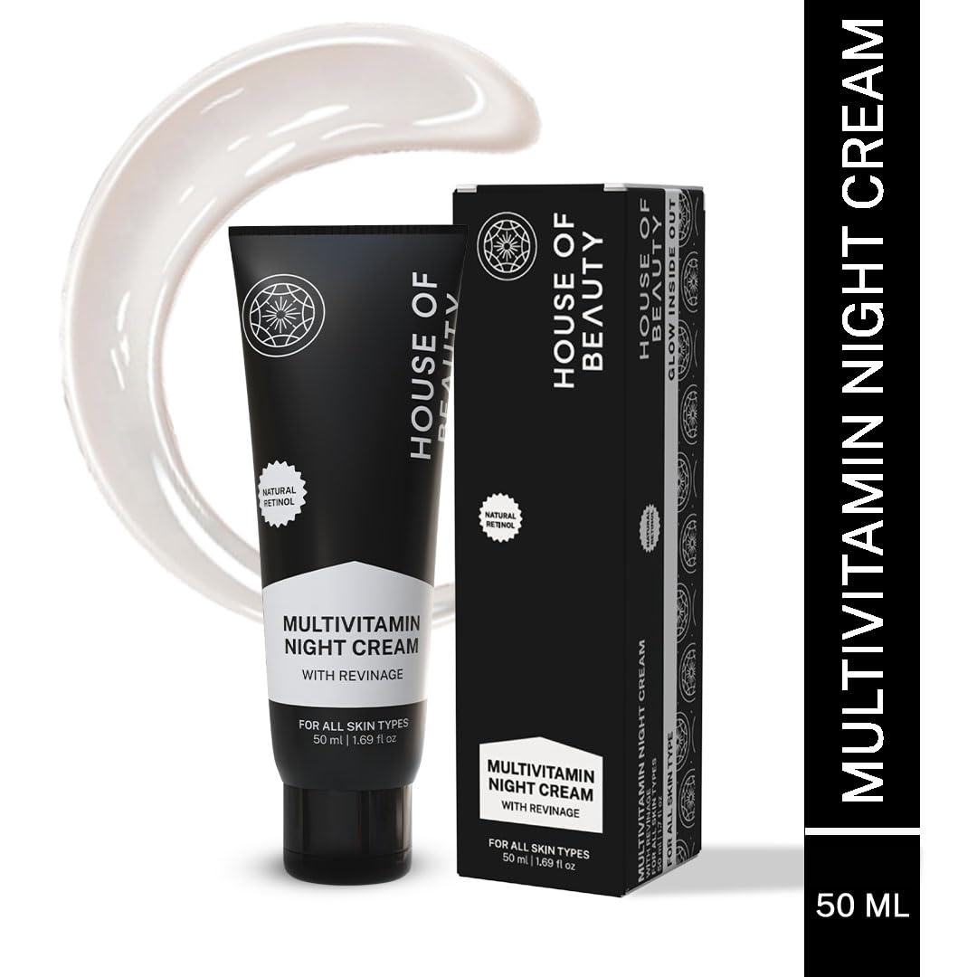 House of Beauty Multivitamin Night Cream with Revinage, Natural Retinol, For All Skin Types, 50 ml