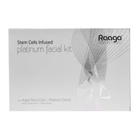 Raaga Professional Stem Cells Infused Platinum 6 Step Facial Kit | Platinum Colloid, Argan Stem Cells | Restores Skin's  Moisture | All Skin Types (61 gm)