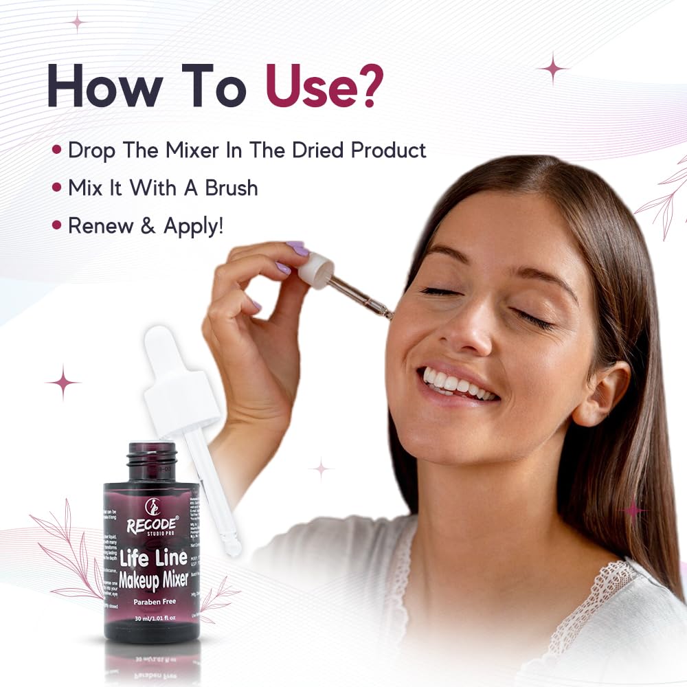 Recode Life Line Makeup Mixer 30ml | Long Lasting | Waterproof | Brings Life to Old Makeup Products