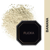 FLiCKA Dust if Off Loose Powder For Face Makeup| Weightless Loose Powder With Smooth & Matte Finish| Suitable For All Skin Types| 02 Banana, 7g