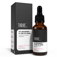 ThriveCo Clear Skin Trio |10% Niacinamide & 1% Zinc PCA Serum(30ml) + 10% Vitamin C & Hyaluronic Acid Serum(30ml) + 2% Salicylic Acid Serum(30ml) |Fades Acne, Dark Spots & Gives Bright Glow