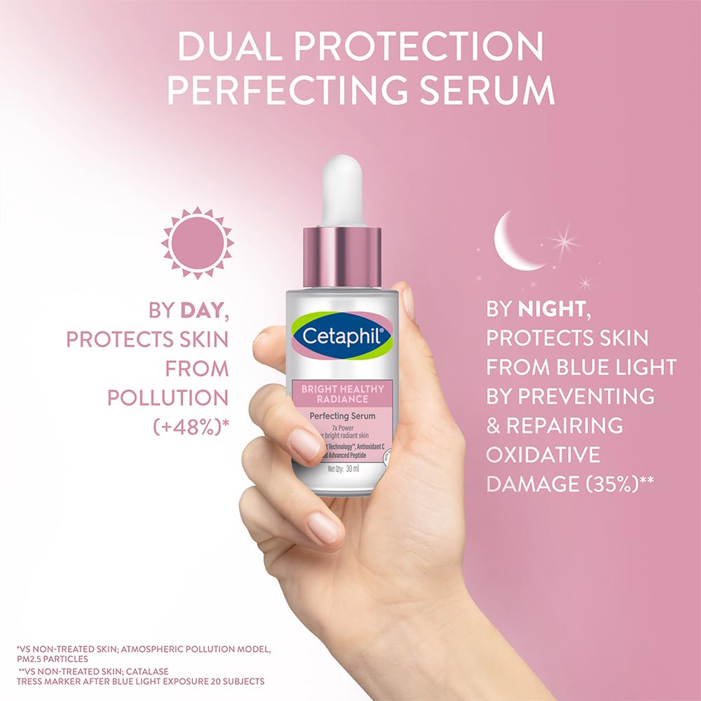 CETAPHIL Bright Healthy Radiance Brightening |Glow Serum | 30ml | GentleBright Technology™ with Antioxidant C and Advanced Peptide | Removes Dark Spots & Dullness