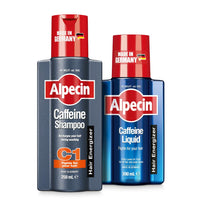 Alpecin Caffeine Shampoo C1 and Liquid | Hair Care for Men | Set of 375ml Shampoo and 200ml Liquid