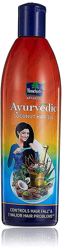 Parachute Advansed Jasmine Coconut Hair Oil with Vitamin E for Healthy Shiny Hair, Non-sticky, 500ml & Advansed Ayurvedic Coconut Hair Oil with Neem, Amla, Bhringraj & 22 Natural Herbs |300ml