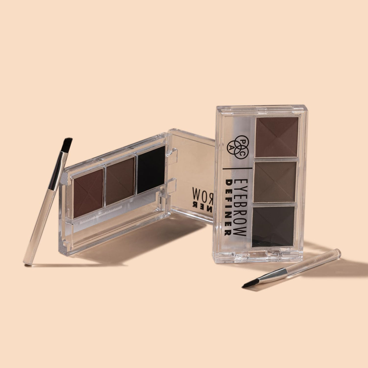 PAC Eyebrow Definer Palette (3 colors) | Angled Brush to Fill, Sculpt & Define Natural Looking Brows | | 3G