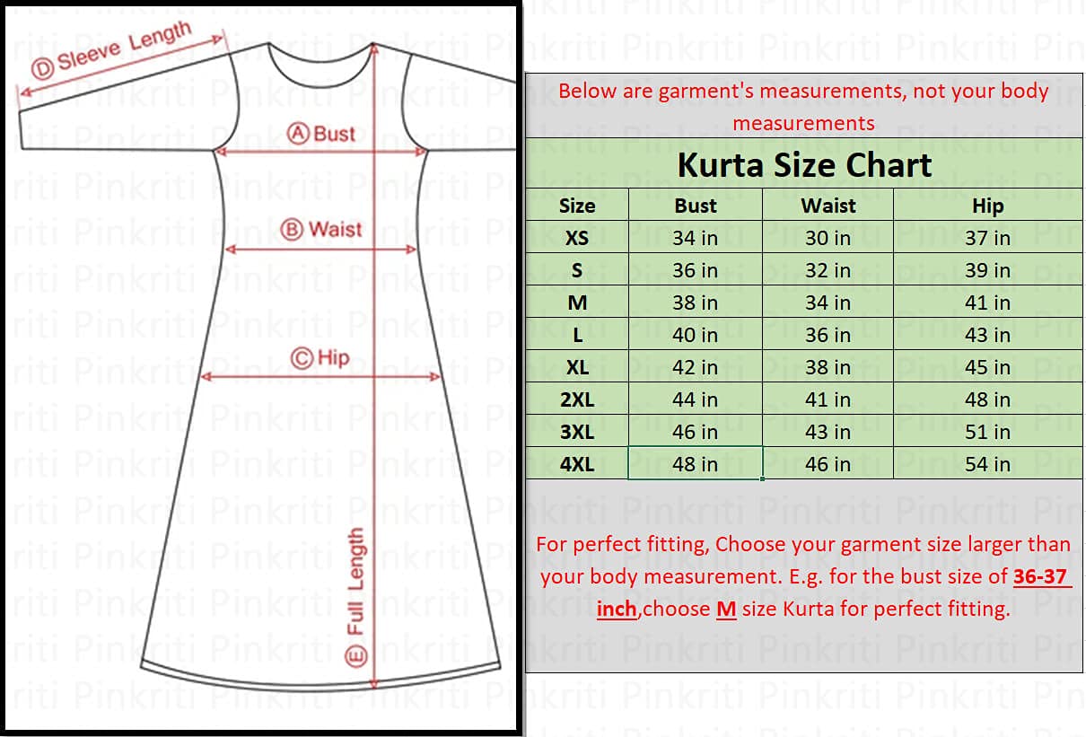 Pinkriti Women's  Cotton A-Line Kurta