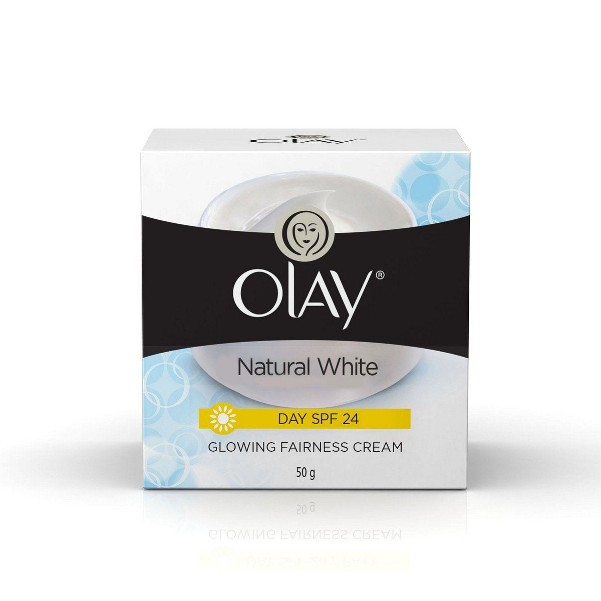 Olay Day Cream Natural White Fairness Moisturiser SPF 24, 50g And Olay Day Cream Total Effects 7 in 1, Anti-Ageing SPF 15, 50g