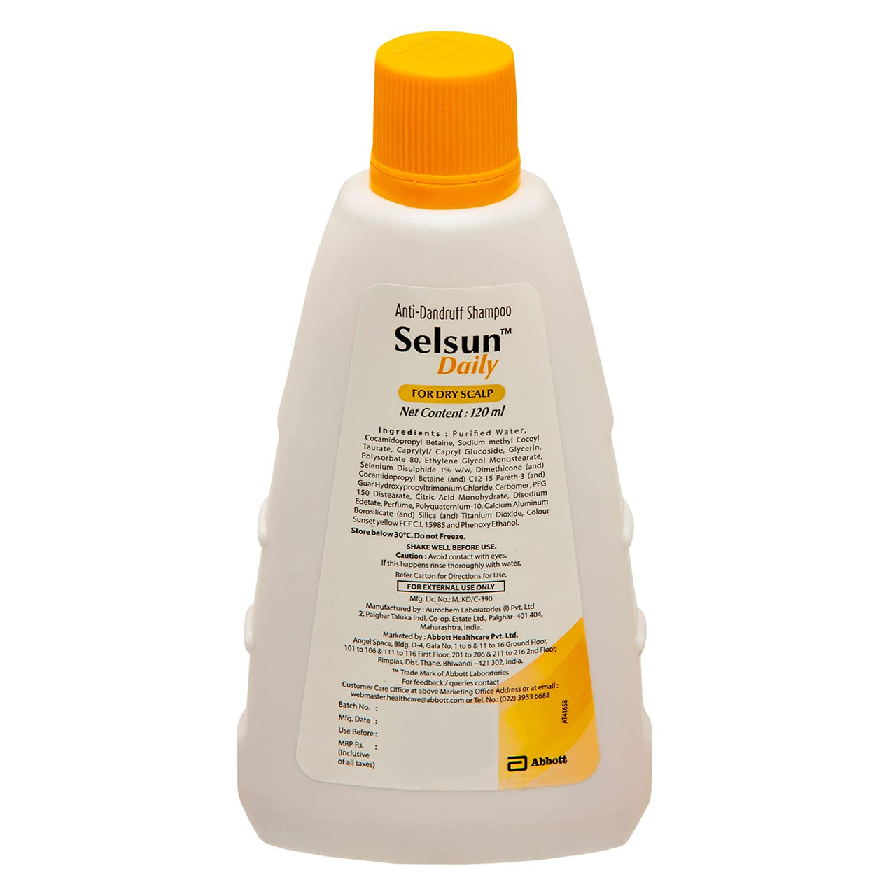 Selsun Daily Anti Dandruff Shampoo, Clears away dandruff flakes, Relieves from dandruff related itching, Conditions hair (120ml)