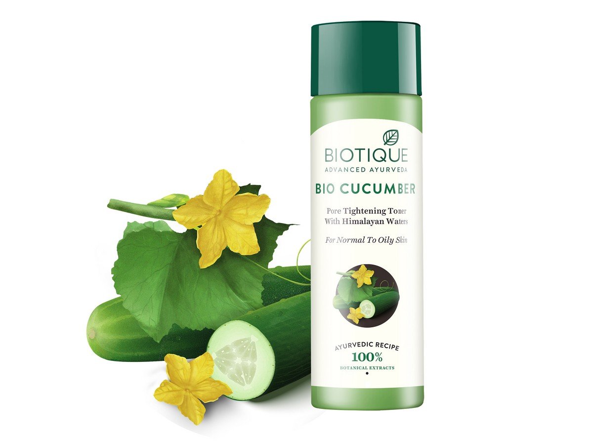 Biotique Bio Sandalwood Sunscreen For All Skin Types Ultra Soothing Face Lotion, Spf 50+, 50Ml And Bio Cucumber Pore Tightening Toner, 120Ml, Pack Of 1