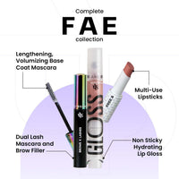 FAE Beauty 2-in-1 Volumising Mascara & Brow Gel | Lengthening & Buildable Formula | Easy To Remove | For All Genders | For Lashes & Brows | Vegan (Jet Black)