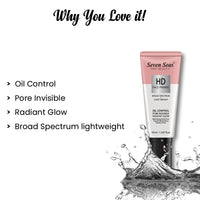 Seven Seas Hd Face Primer Oil Control Pore Invisible Radiant Glow |Smooth Moisturizing Flawless Finish | Long Lasting | light weight formula HD Face Primer