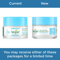 Simple Water Boost Skin Quench Sleeping Creme| 100HR Hydration |For Dry Skin Type| No Alcohol| No Perfume| No Harsh Chemicals| 40 g