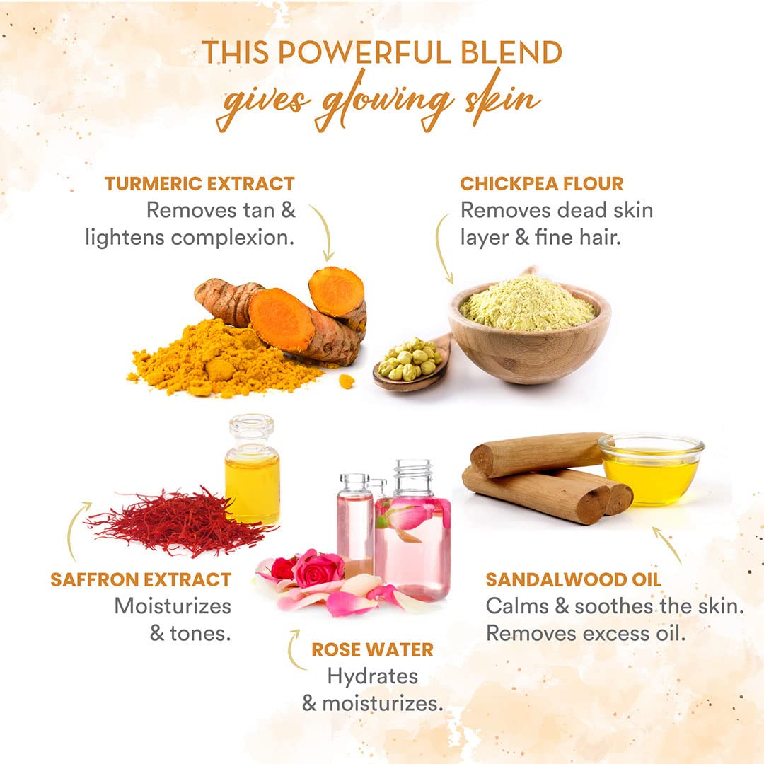 WOW Skin Science Ubtan Cleansing Face Wash | Turmeric & Saffron | All Skin Types | Clear, Glowing Skin | 100% Vegan | Paraben & Sulphates Free | For Women & Men | 100 ml
