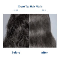 Blue Nectar Green Tea Hair Mask for Dry & Frizzy Hair | Plant Based Biotin Deep Conditioning Hair Mask for Damaged & Curly Hair, All Hair types (13 Herbs, 200 g)